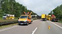 LKW umgestuerzt A 1 Rich Saarbruecken P159